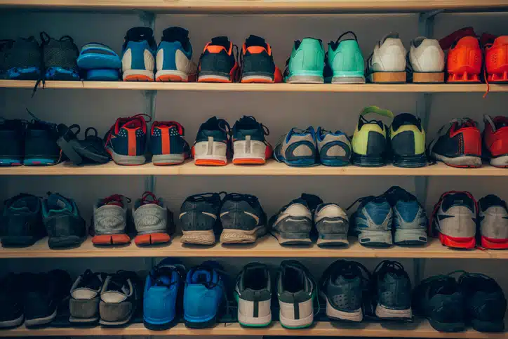 Colored shoes on a shelf represent all of the various personality styles in an organization. Personality styles represent a team-building opportunity.